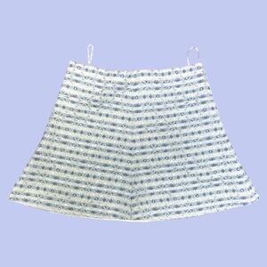 J. Crew Elegant Blue and Cream Gold Mini Aline Skirt Size 12